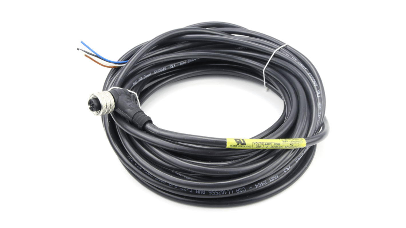 Kabel przemysłowy konfekcjonowany ze złączem Złącze M12 liczba rdzeni 4 długość 5m Rodzaj A Żeńskie