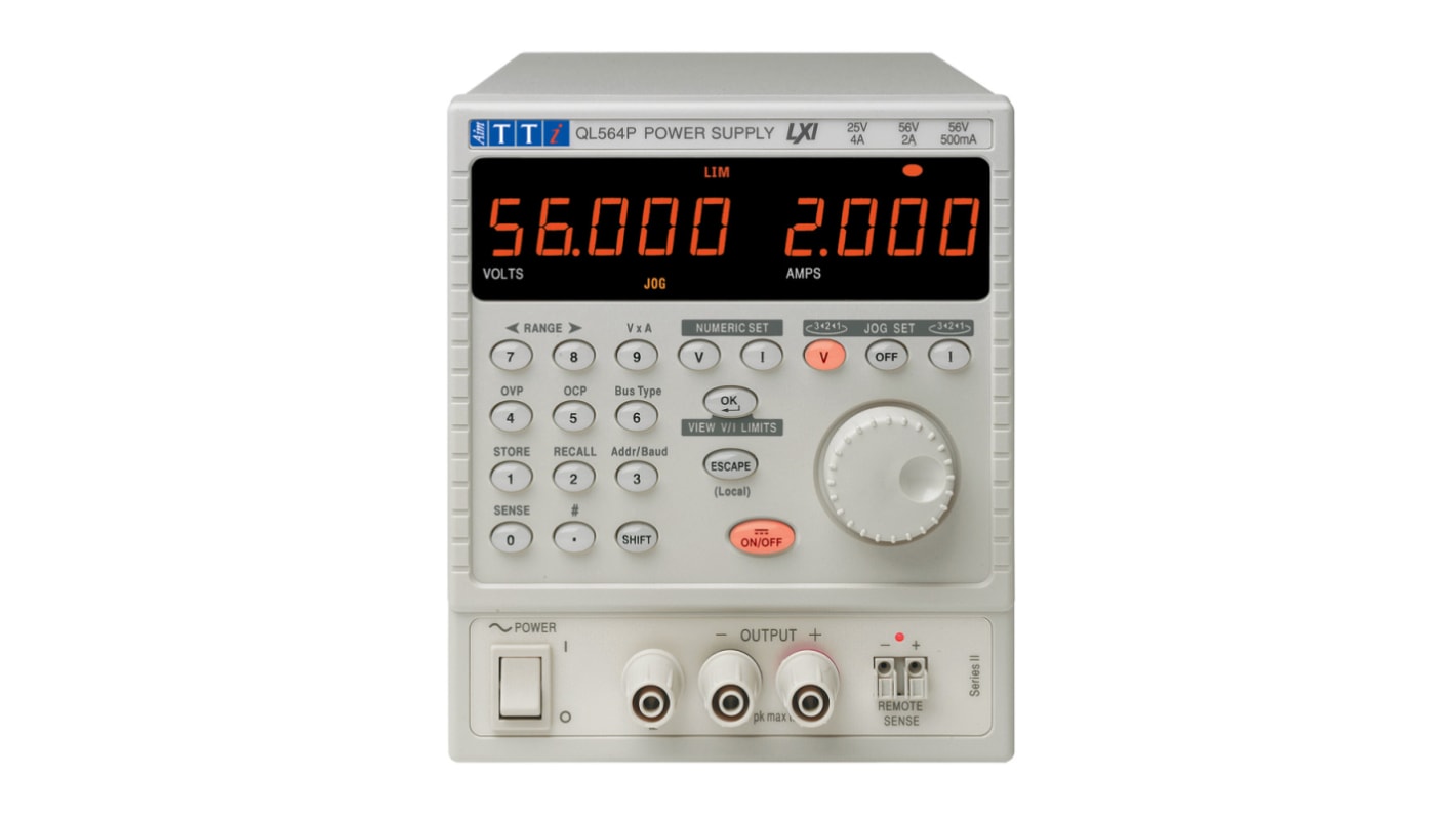 Zasilacz laboratoryjny 0 → 56V 0 → 2A Aim-TTi 112W Programowalny zasilacz DC