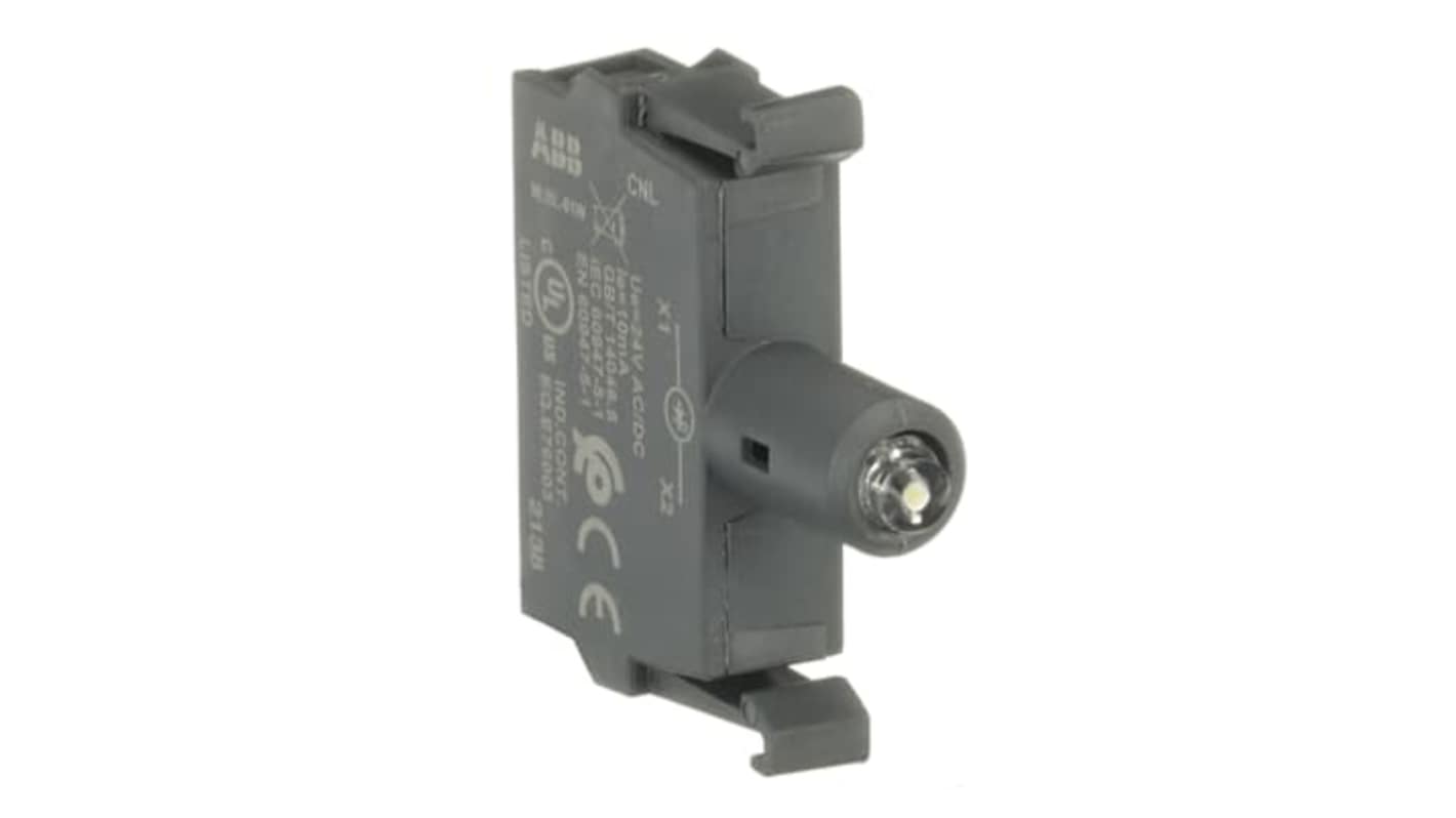 ABB 带灯带灯按钮座, 照明块, 24V, ABB Modular系列