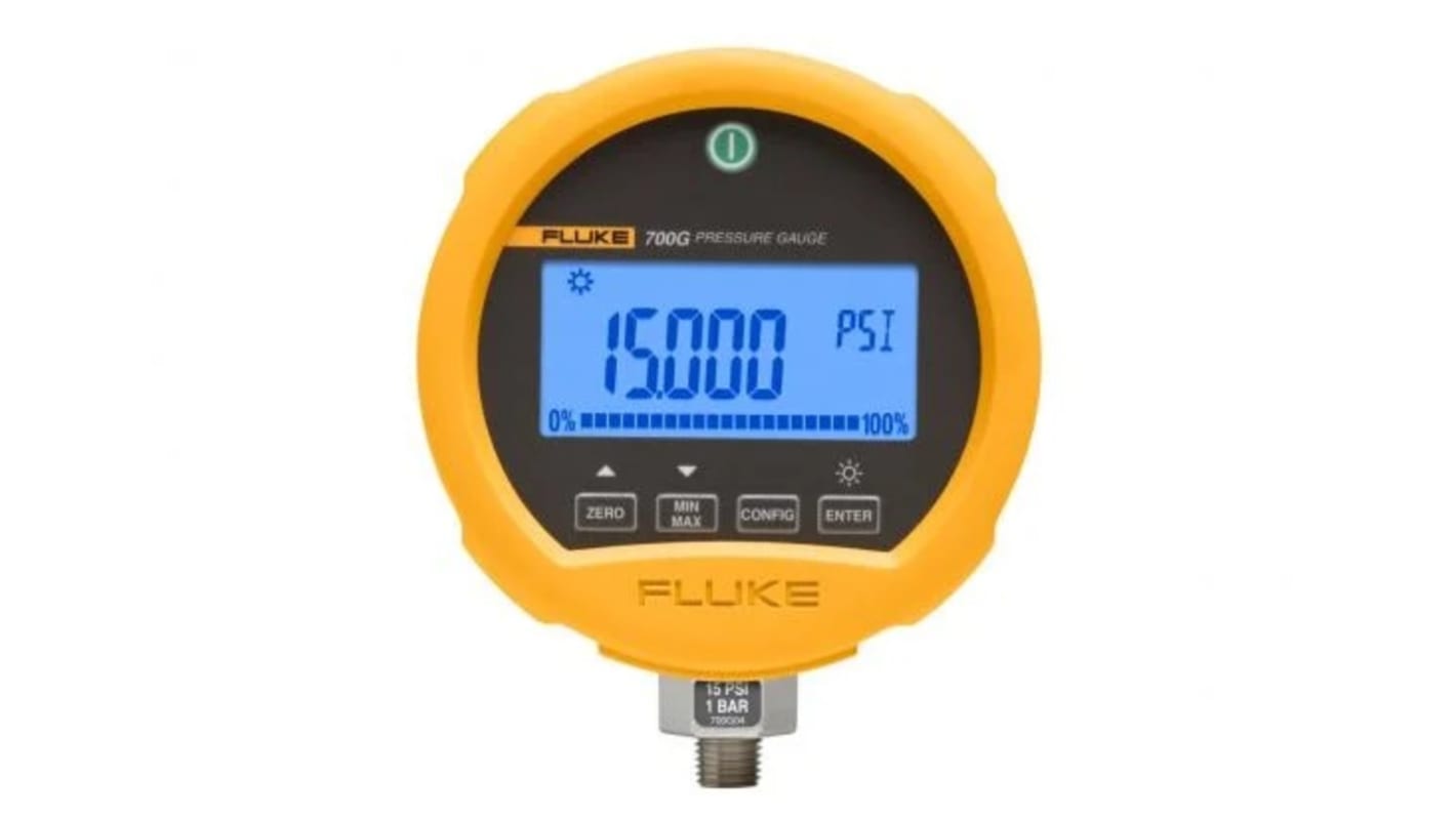 Fluke G 1/4 Digital Pressure Gauge 690bar Bottom Entry 114mm Outside Diameter