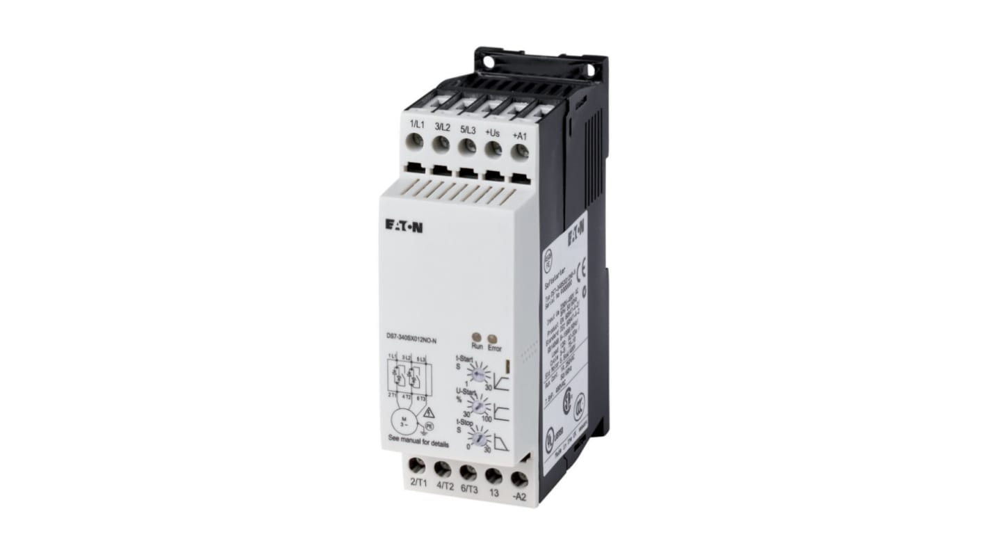 Arrancador suave Eaton Eaton Moeller, 7 A, 460 V ac, 3 kW, trifásico, IP20