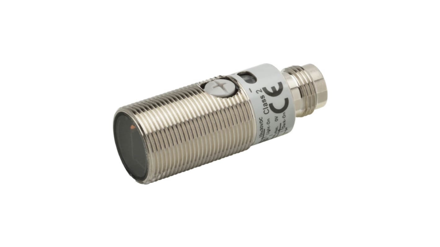Omron E3F zylindrisch Optischer Sensor, Diffus, Bereich 300 mm, PNP Ausgang, 4-poliger M12-Steckverbinder,