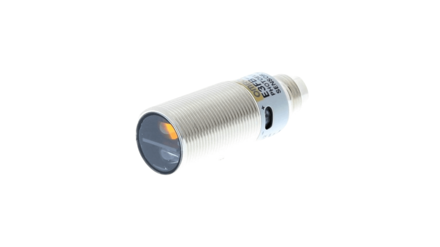 Omron Background Suppression Photoelectric Sensor, Barrel Sensor, 200 mm Detection Range