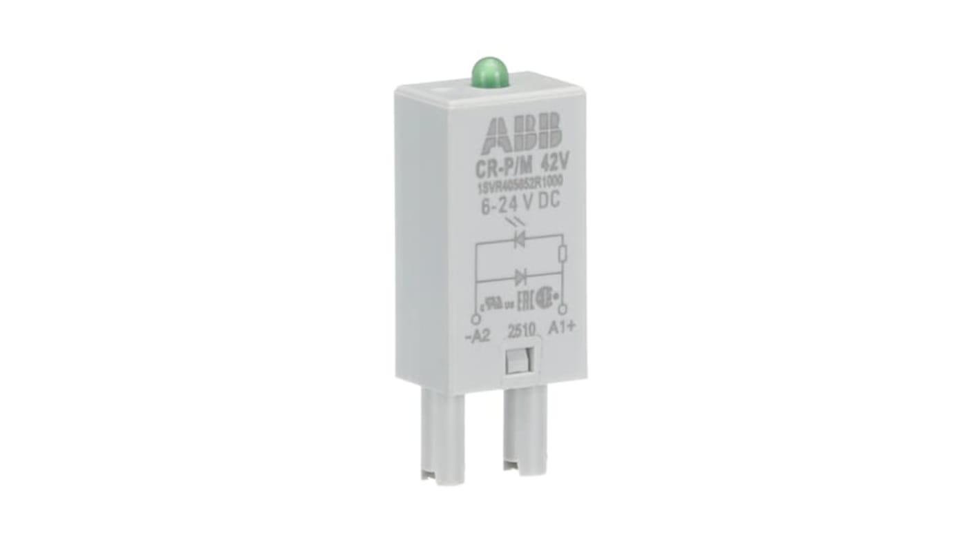 ABB CR-P 6 → 24V dc Plug In Relay Socket, for use with CR-P Series PCB Relays