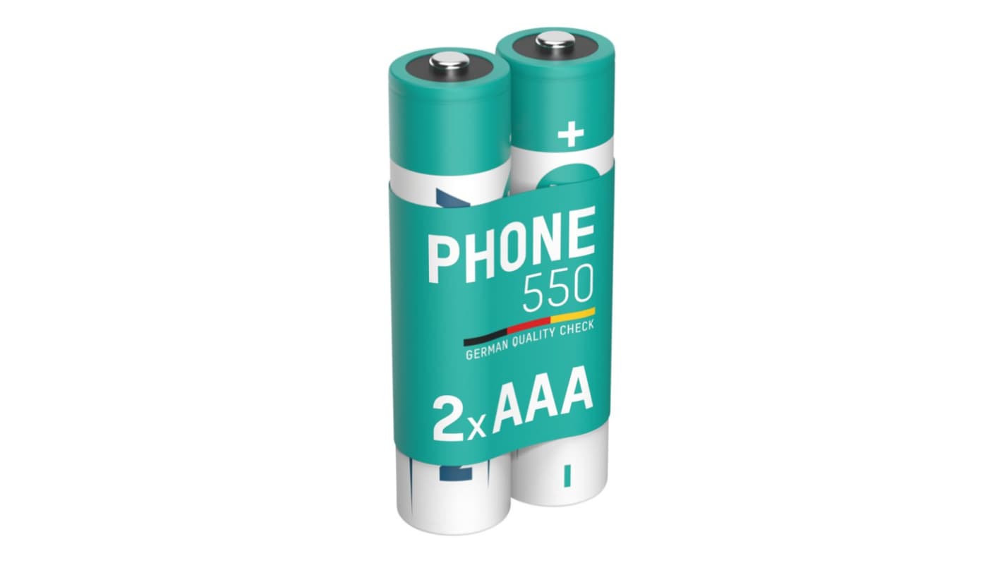 Ansmann 単四型充電池, ニッケル水素電池, 公称電圧1.2V, 容量550mAh, 5035523