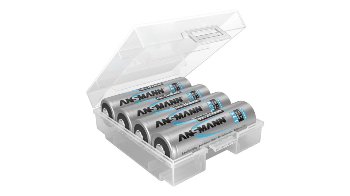 Ansmann Battery Box for 4 AA, AAA batteries