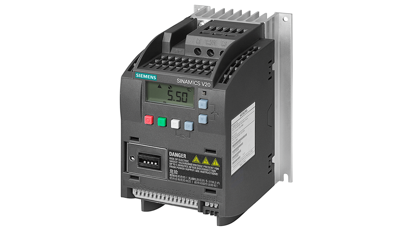 Rs-Online Inverter Siemens 0 55 kW 380 → 480 V c.a. 3 fasi 0 → 550Hz