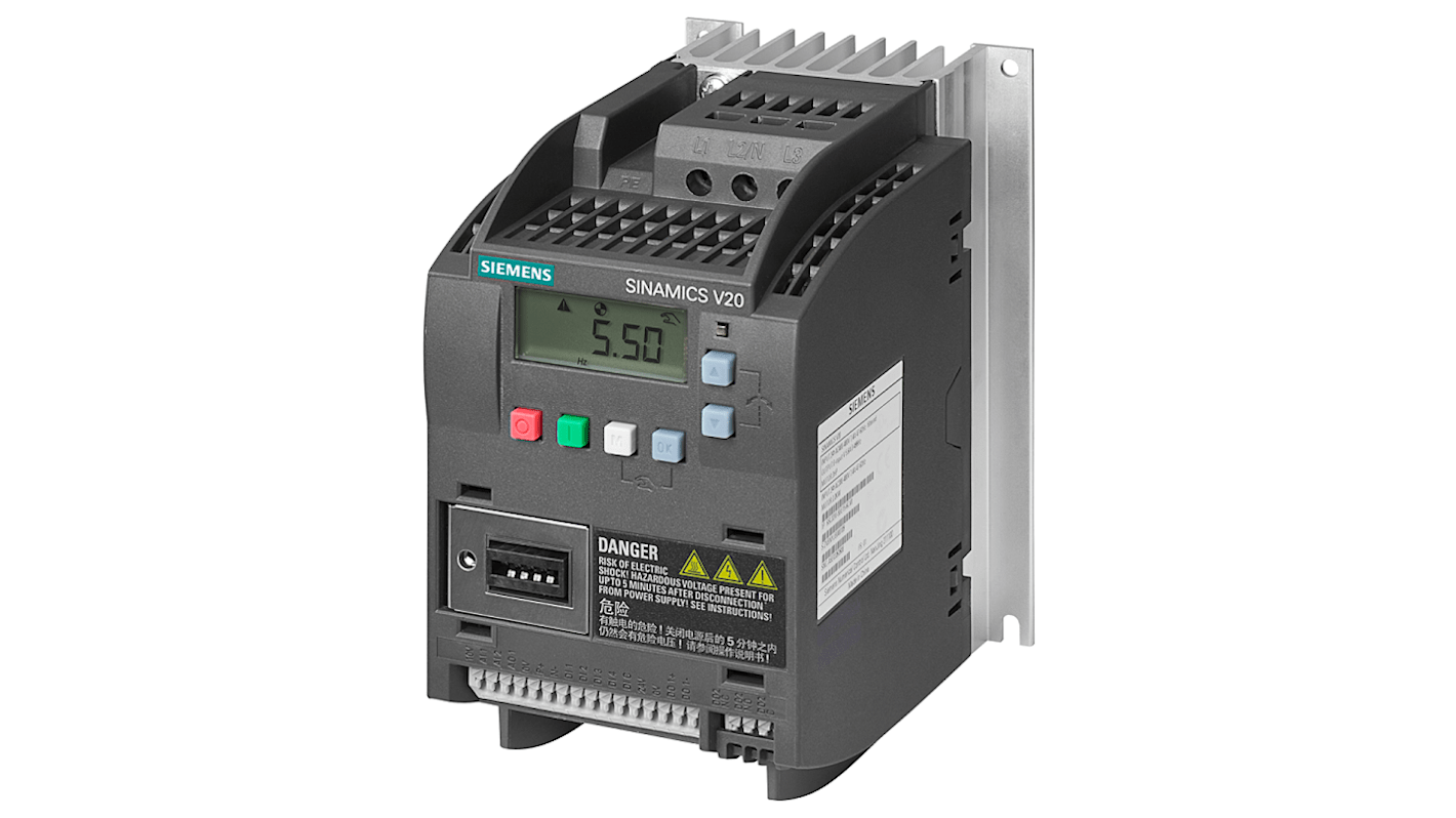 Rs-Online Inverter Siemens 0 55 kW 380 → 480 V c.a. 3 fasi 0 → 550Hz
