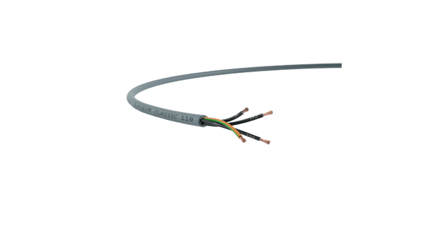 Lapp ÖLFLEX CLASSIC 110 Control Cable, 7 Cores, 1 mm², YY, Unscreened, 100m, Grey PVC Sheath, 17 AWG