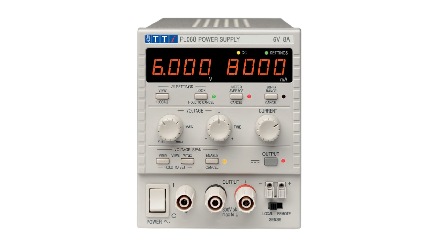 Alimentation de laboratoire, 0 → 6V, 0 → 8A, 1 sortie 48W