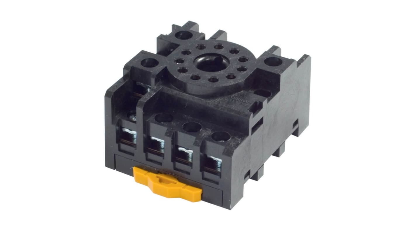 Omron 11 Pin 250V ac DIN Rail Relay Socket, for use with MKS Series