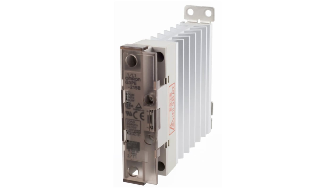 Omron G3PE Series Solid State Relay, 15 A Load, DIN Rail Mount, 240 V ac Load