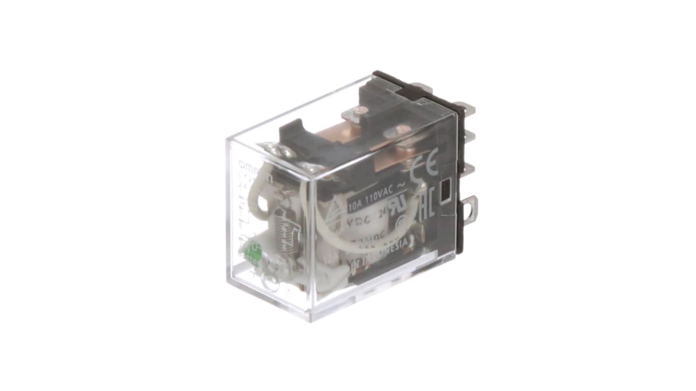 Omron Plug In Power Relay, 24V dc Coil, 10A Switching Current