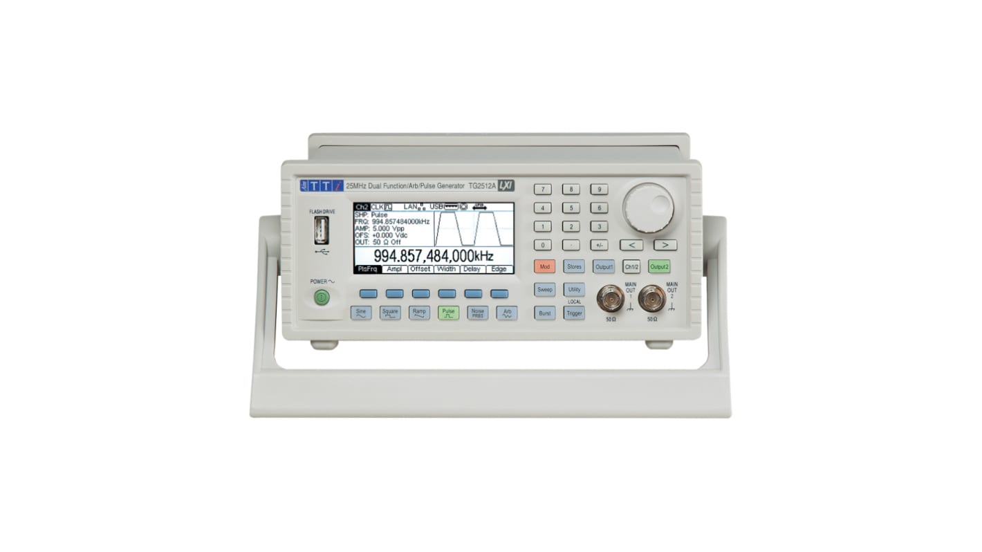 Aim-TTi TG2512A Function Generator, 1μHz Min, 25MHz Max, FM Modulation, Variable Sweep