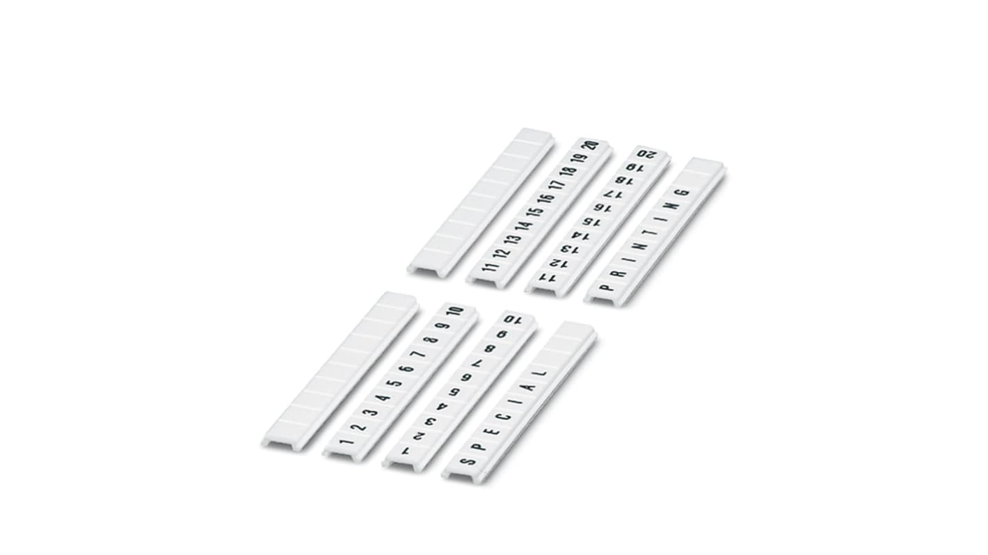 Phoenix Contact, ZBF5.LGS:51-60 Marker Strip for use with  for use with Terminal Blocks