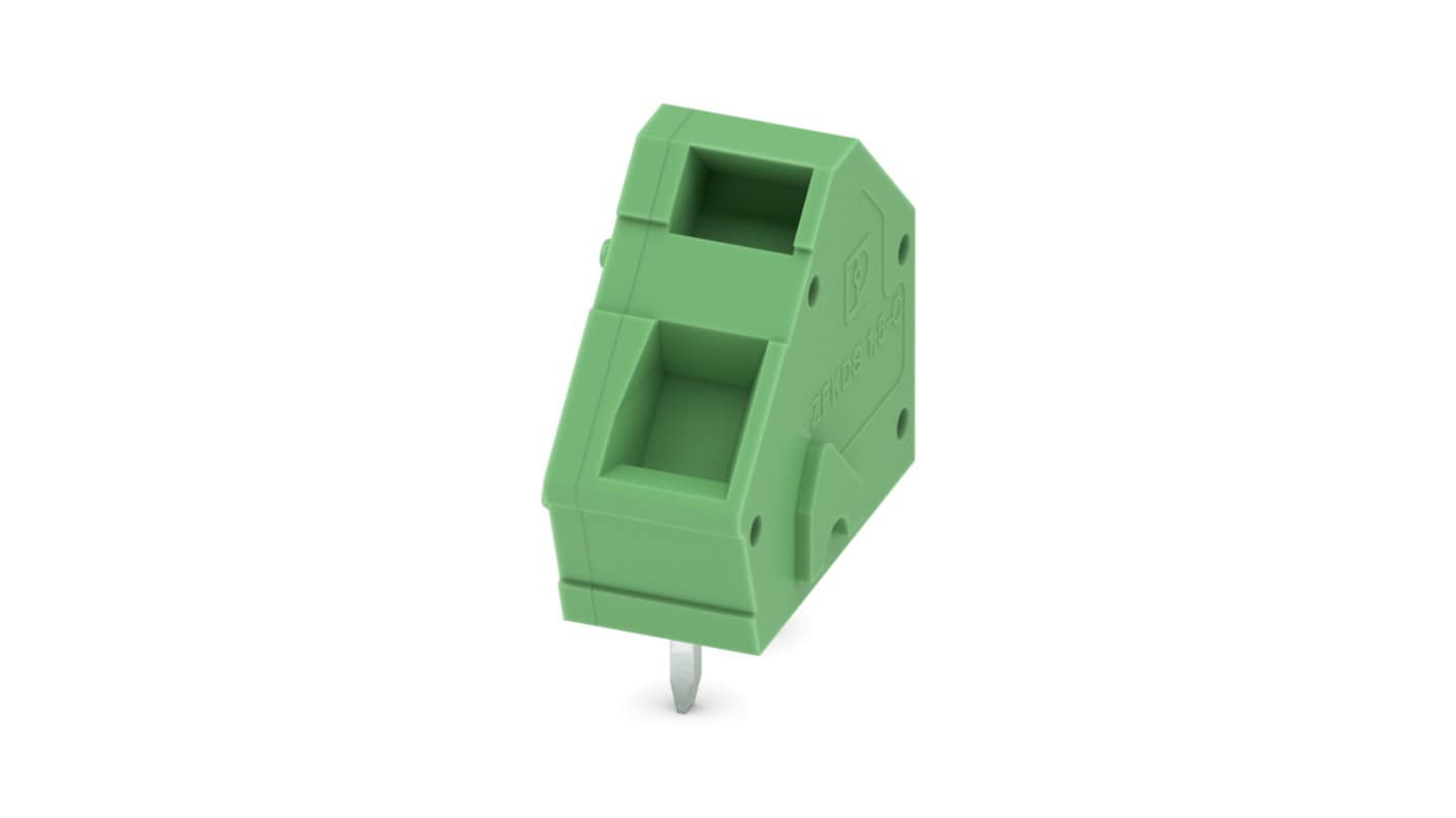 Phoenix Contact 0, 5C-6, ZFKDSA 1 Series PCB Terminal Block, 1-Contact, 5mm Pitch, Wave Soldering, 1-Row, PCB