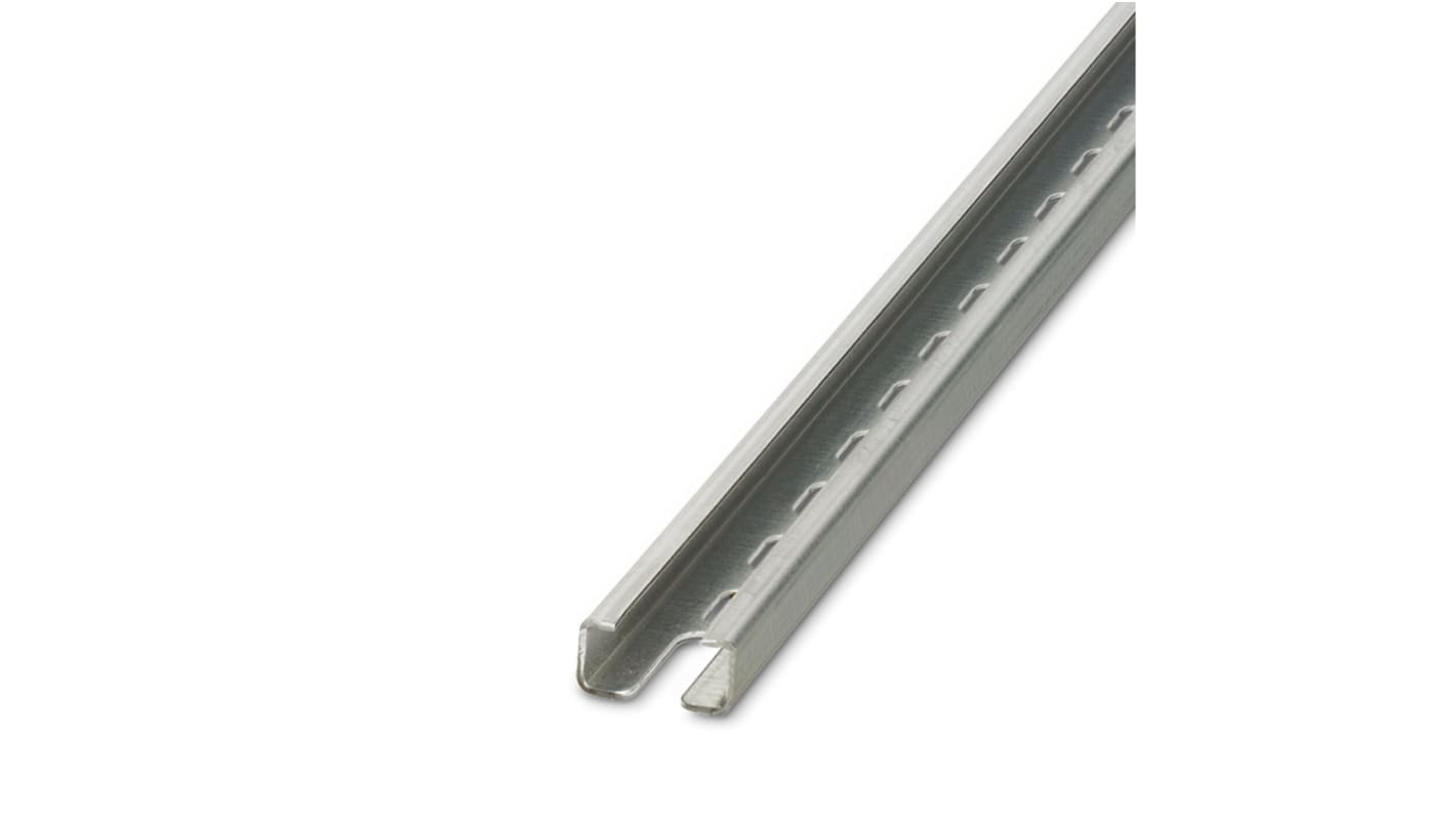 Phoenix Contact Steel Perforated DIN Rail, Top Hat Compatible, 2m x 30mm x 15mm