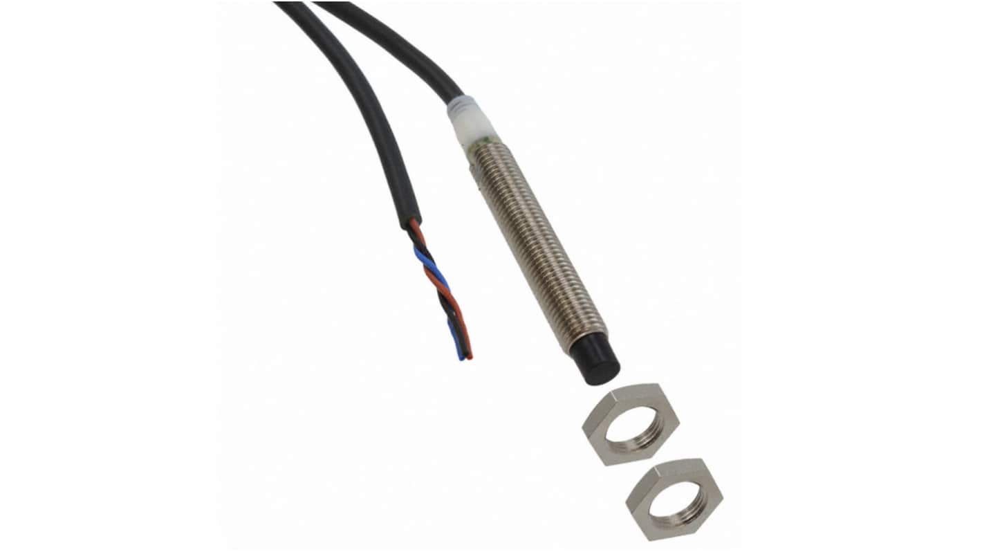 Omron Inductive Threaded Barrel Proximity Sensor, M8, 4 mm Detection, PNP NO, 12 → 24 V dc