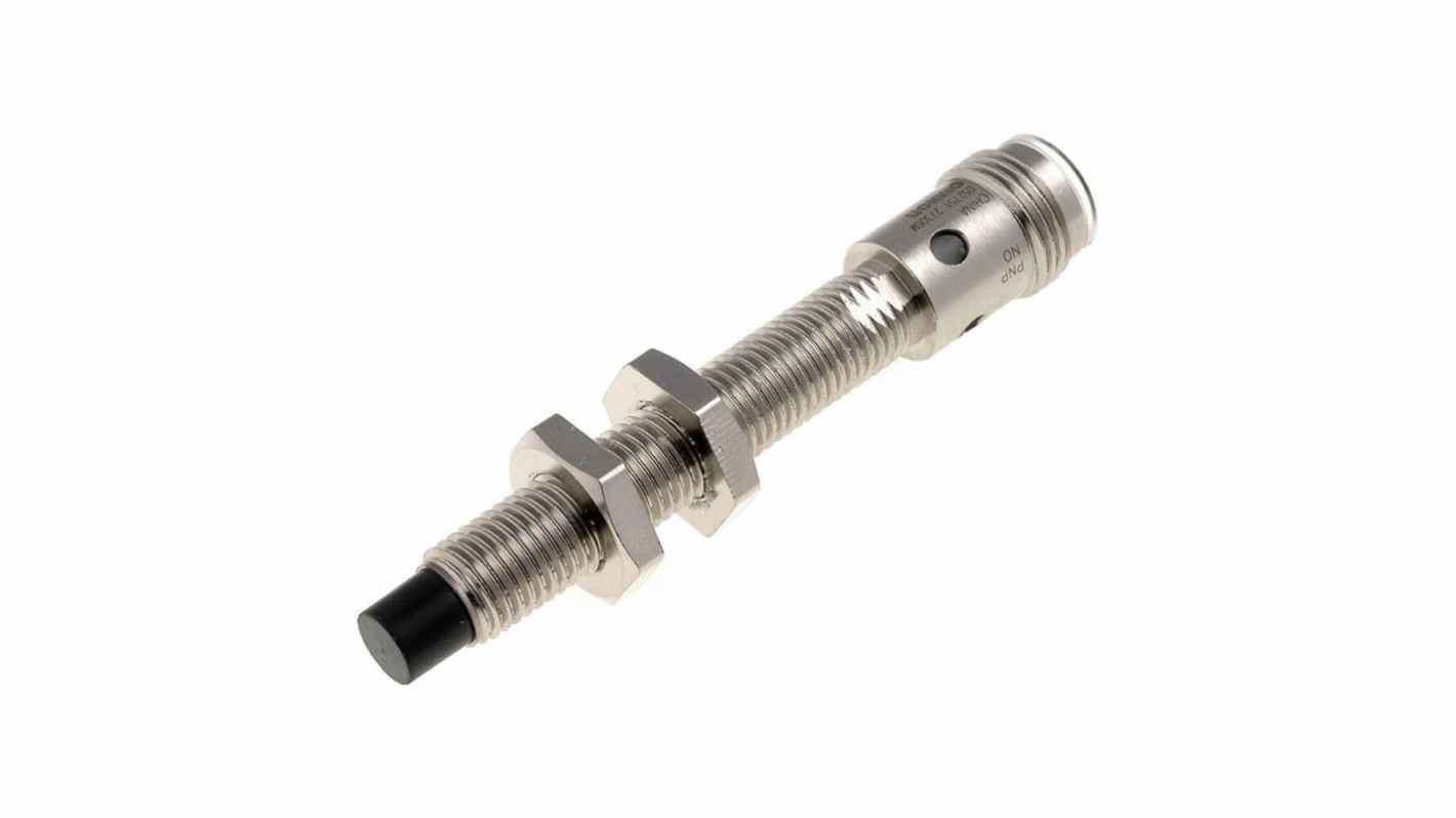 Omron Inductive Threaded Barrel Proximity Sensor, M8, 4 mm Detection, PNP NO, 12 → 24 V dc