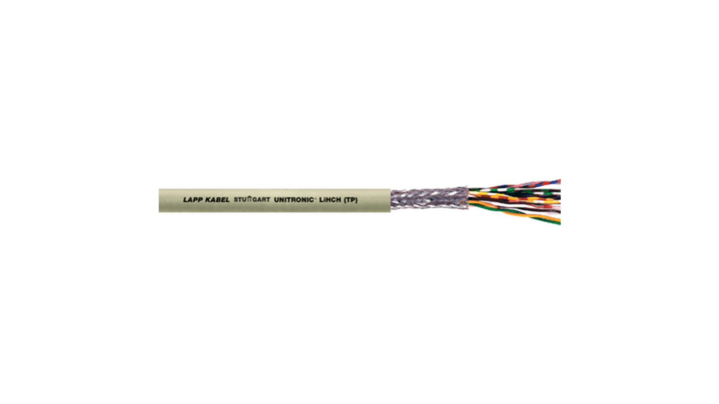 Lapp UNITRONIC Datenkabel, 8-paarig 0,5 mm² Ø 13.3mm S/UTP Schirmung Twisted Pair Grau