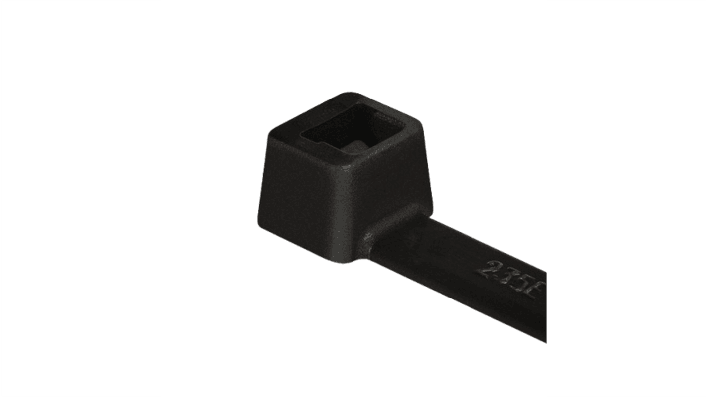 Brida HellermannTyton T de Poliamida 6,6 (PA66) Negro, 150mm x 3,5 mm, Dentro de Serrado