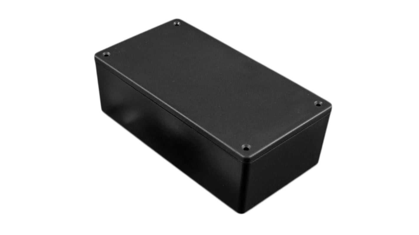 Hammond 1591 Series Black ABS Enclosure, IP54, Black Lid, 152 x 81 x 46mm