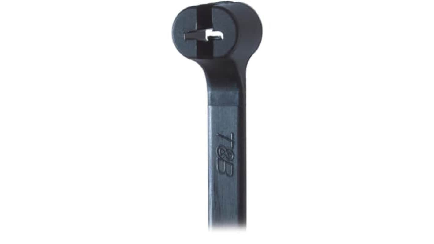 Thomas & Betts Cable Ties, Weather Resistant, 91.95mm x 2.29 mm, Black Nylon, Pk-1000