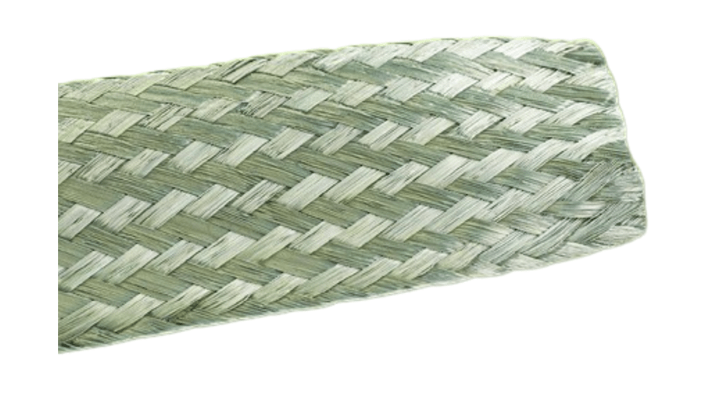 Alpha Wire Braided Tinned Copper Silver Cable Sleeve, 6.35mm Diameter, 30m Length, FIT Wire Management Series
