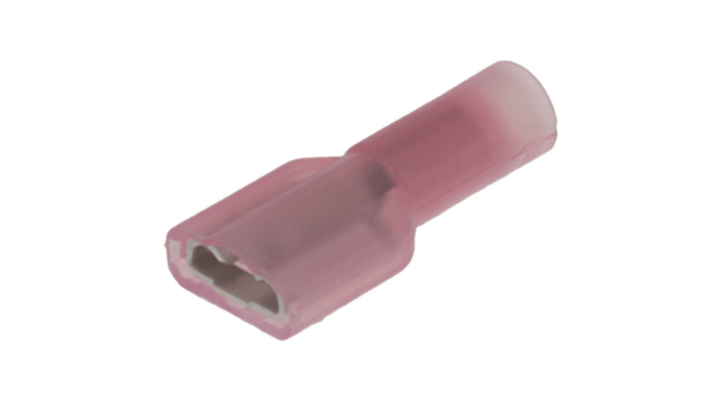 Molex InsulKrimp 19005 Red Insulated Female Spade Connector, Receptacle, 6.35 x 0.81mm Tab Size