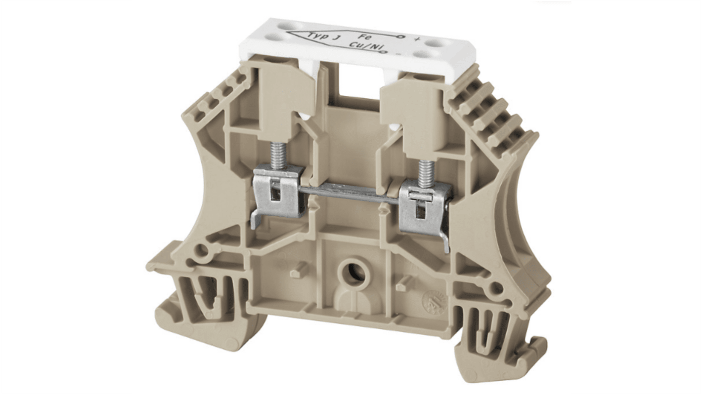 Weidmuller 1024300000 WDU 2.5/TC TYP J Series Dark Beige, 2.5mm², Single-Level, Screw Termination