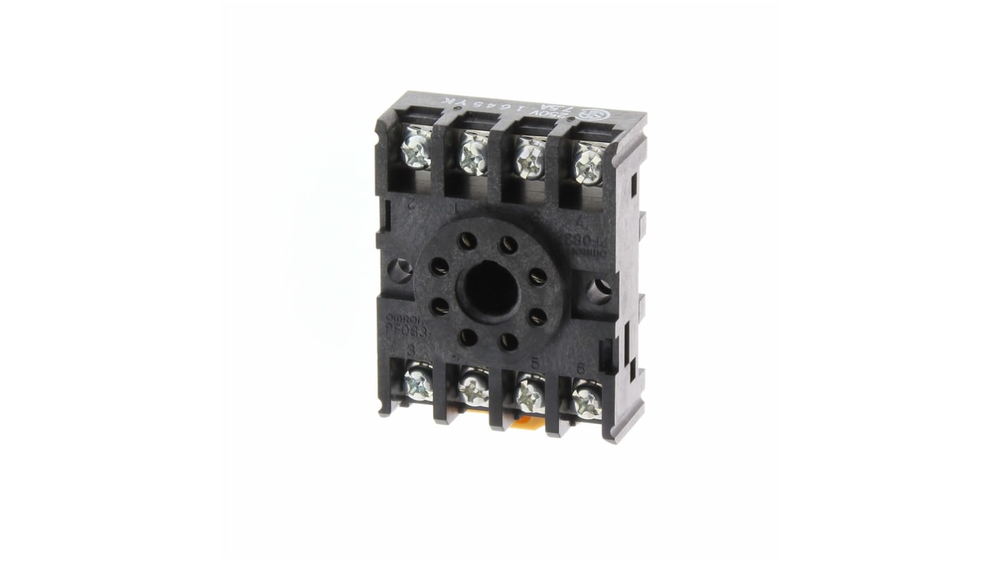 Omron 250V ac DIN Rail Relay Socket, for use with H3CR Solid State Timer