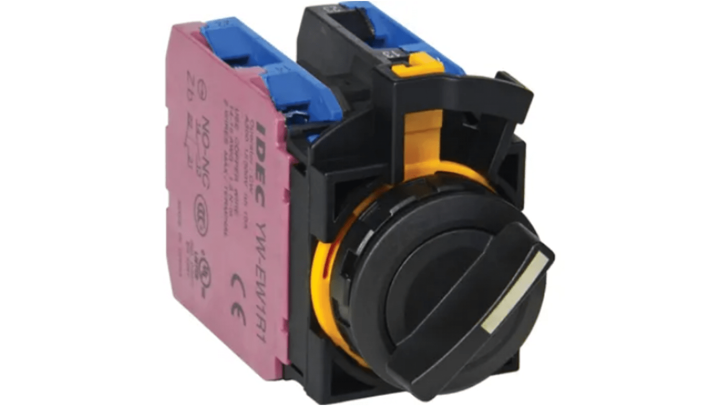 Idec Selector Switch - (2NO/2NC) 22mm Cutout Diameter 2 Positions