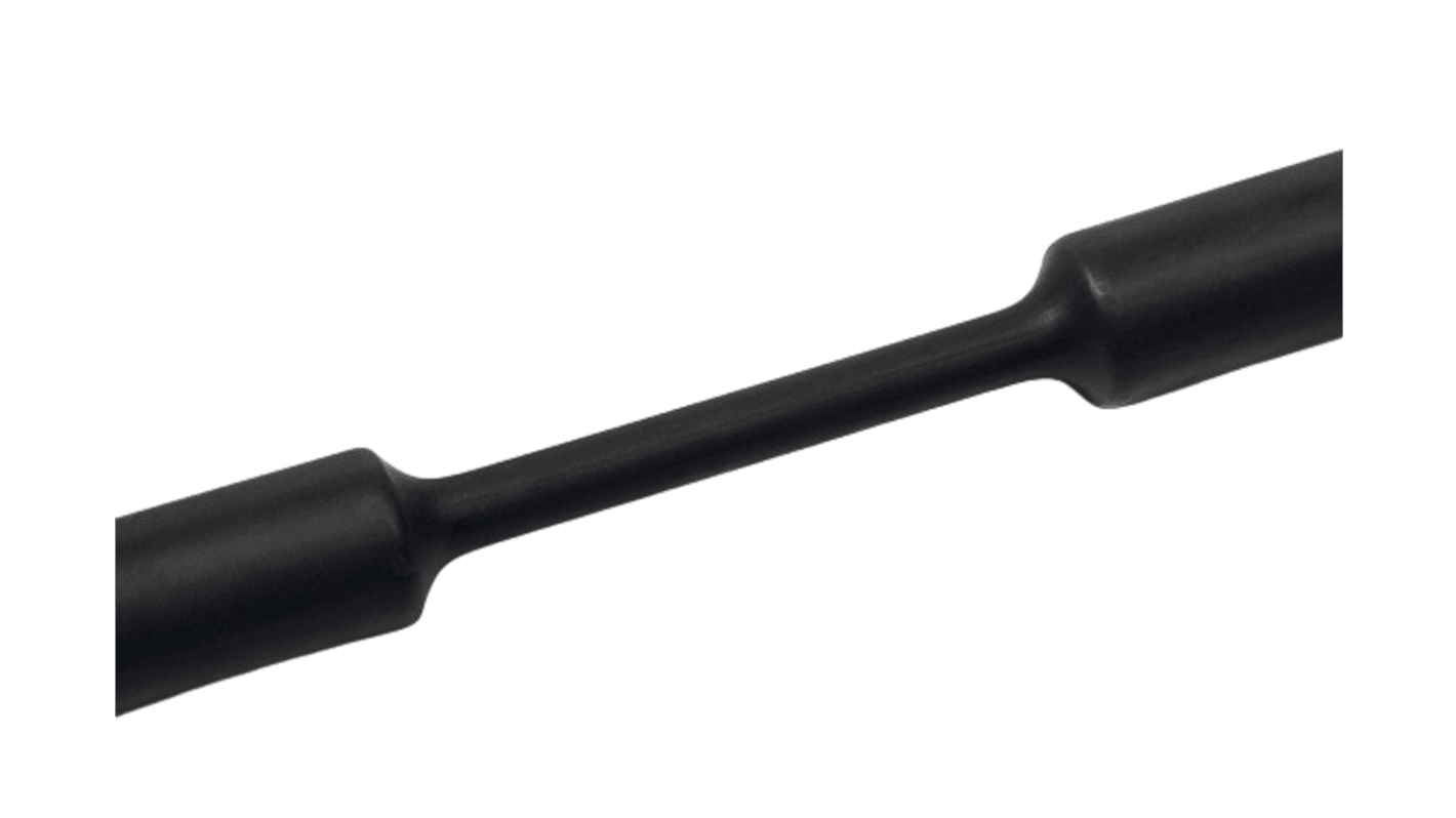 HellermannTyton Heat Shrink Tubing, Black 3mm Sleeve Dia. x 30m Length 3:1 Ratio, TF31 Series
