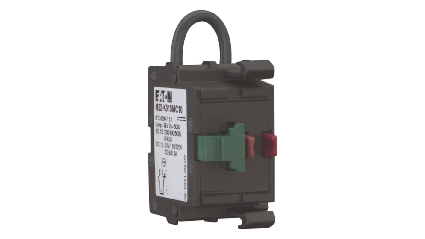 Eaton RMQ Titan M22 Series Contact Block for Use with M22 Series, 500V, 1NO + 1NC