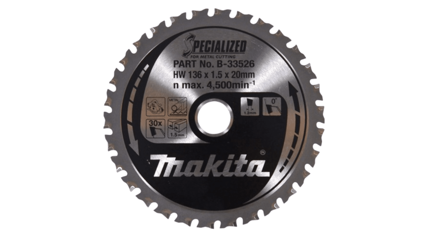 Lame de scie circulaire Makita Ø20mm; Ø136mm, X 1
