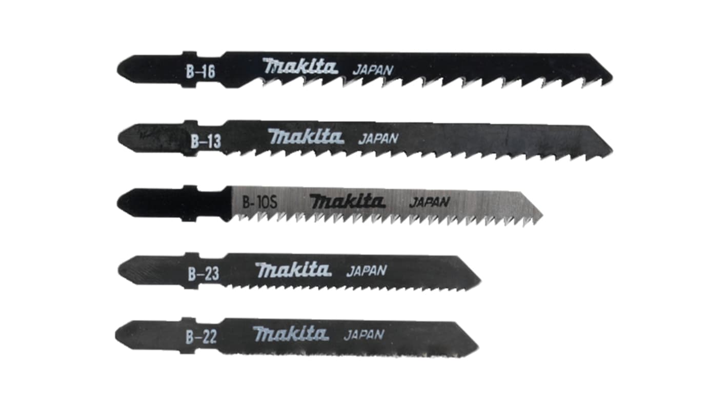 Lame de scie sauteuse Makita, pour Aluminium, Acier inoxydable, Bois, X 5