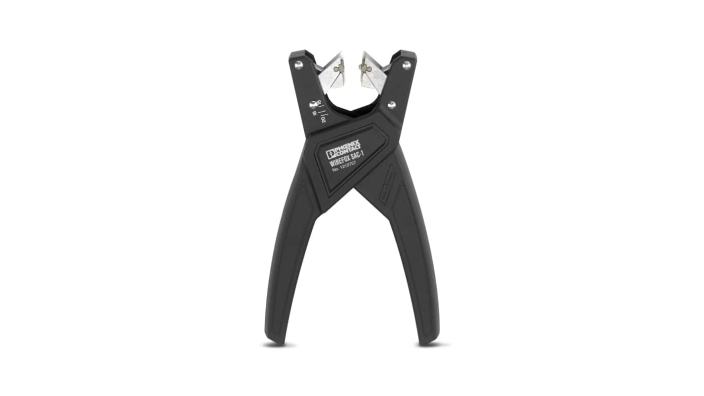 Phoenix Contact WIREFOX SAC-1 Series Stripping Tool Wire Stripper, 3.2mm Min, 4.4mm Max, 165 mm Overall