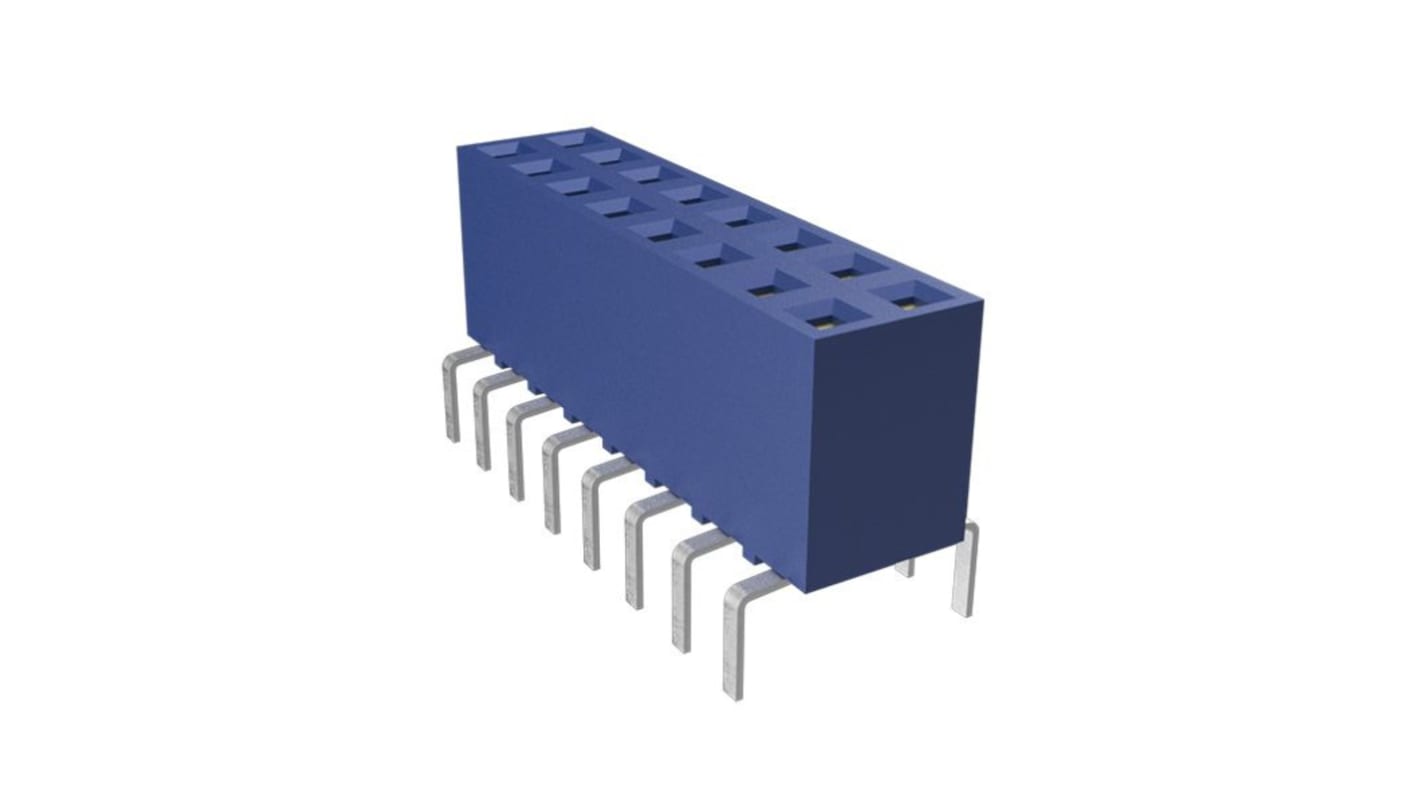 Amphenol ICC Straight Through Hole Mount PCB Socket, 26-Contact, 2-Row, 2.54mm Pitch, Solder Termination