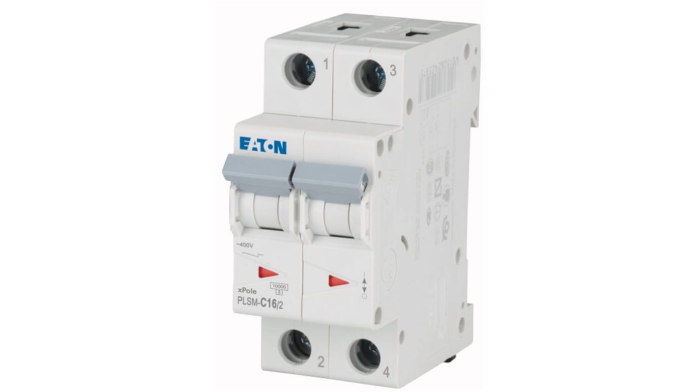 Eaton xPole MCB, 2P, 16A Curve C, 48V DC, 10 kA Breaking Capacity