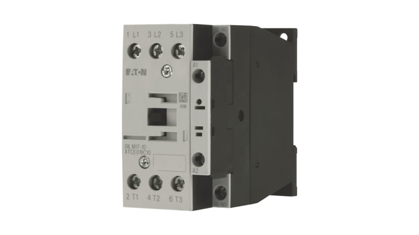 Eaton xStart DILM Contactor, 24 V ac Coil, 3-Pole, 17 A, 7.5 kW, 1N/O, 400 V ac