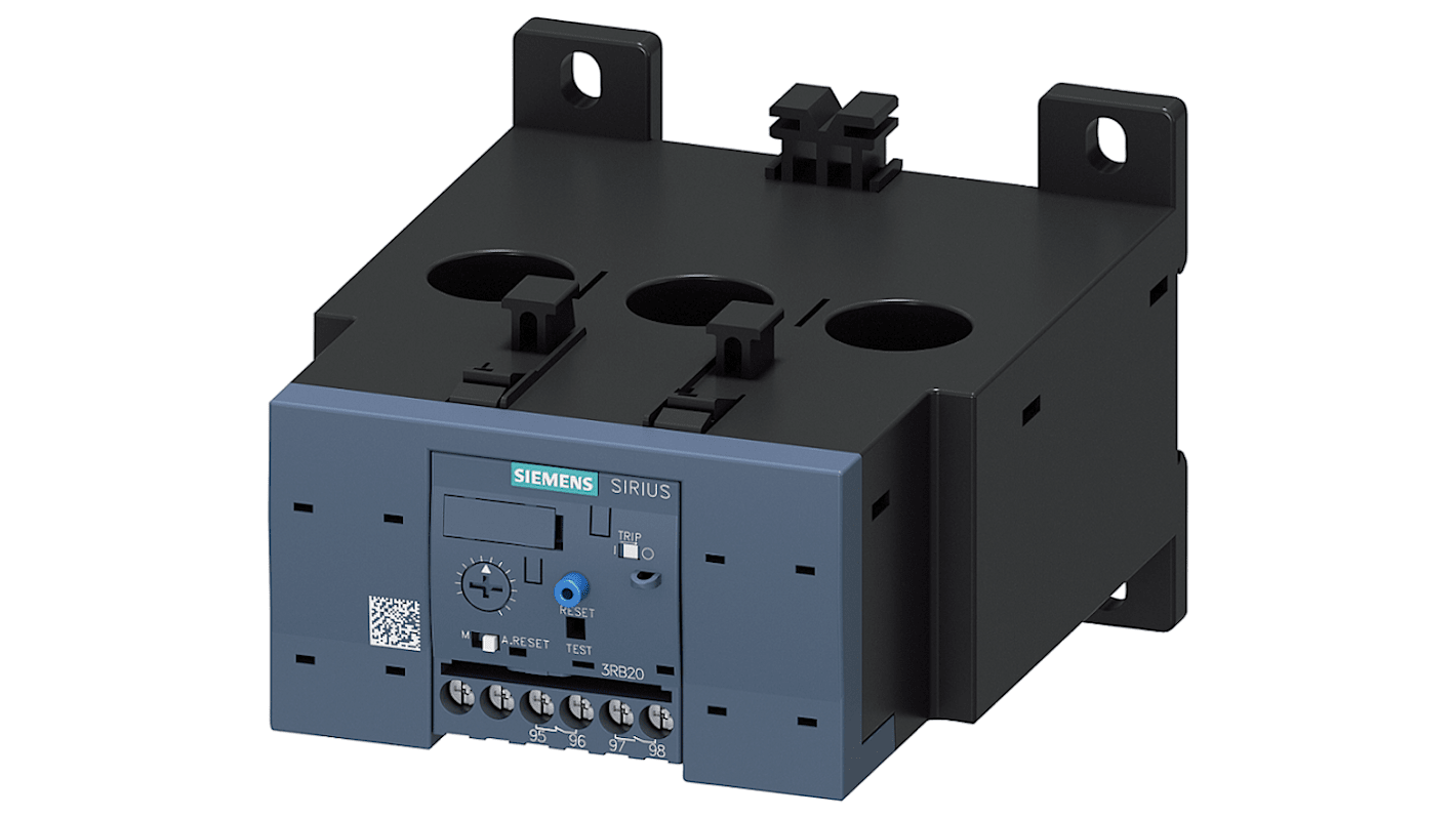 Siemens 3RB Overload Relay 1NO + 1NC, 4 A Contact Rating, 50 W, 230 Vac, 3P, SIRIUS