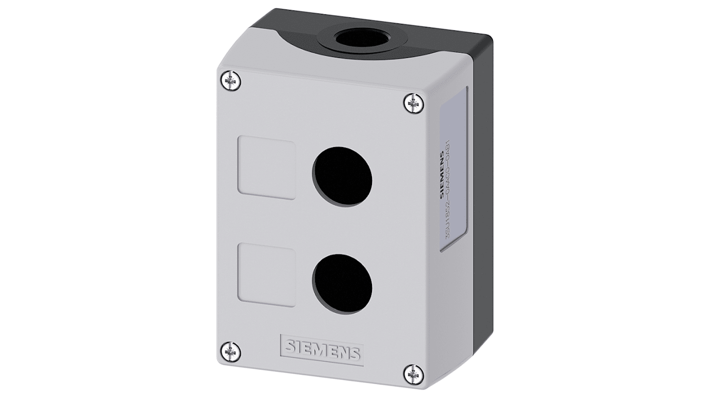 Siemens Grey Metal SIRIUS ACT 3SU18 Enclosure - 2 Hole 22mm Diameter