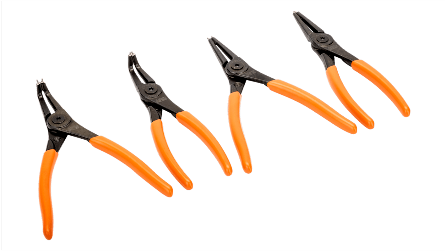 Bahco 28-29/S4 4-Piece Circlip Plier Set, 250 mm Overall