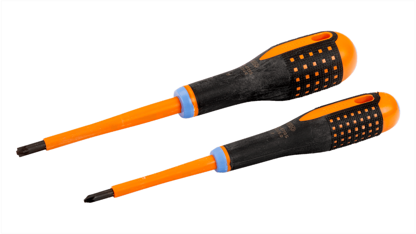 Bahco Pozidriv; Slotted Insulated Screwdriver Set, 2-Piece