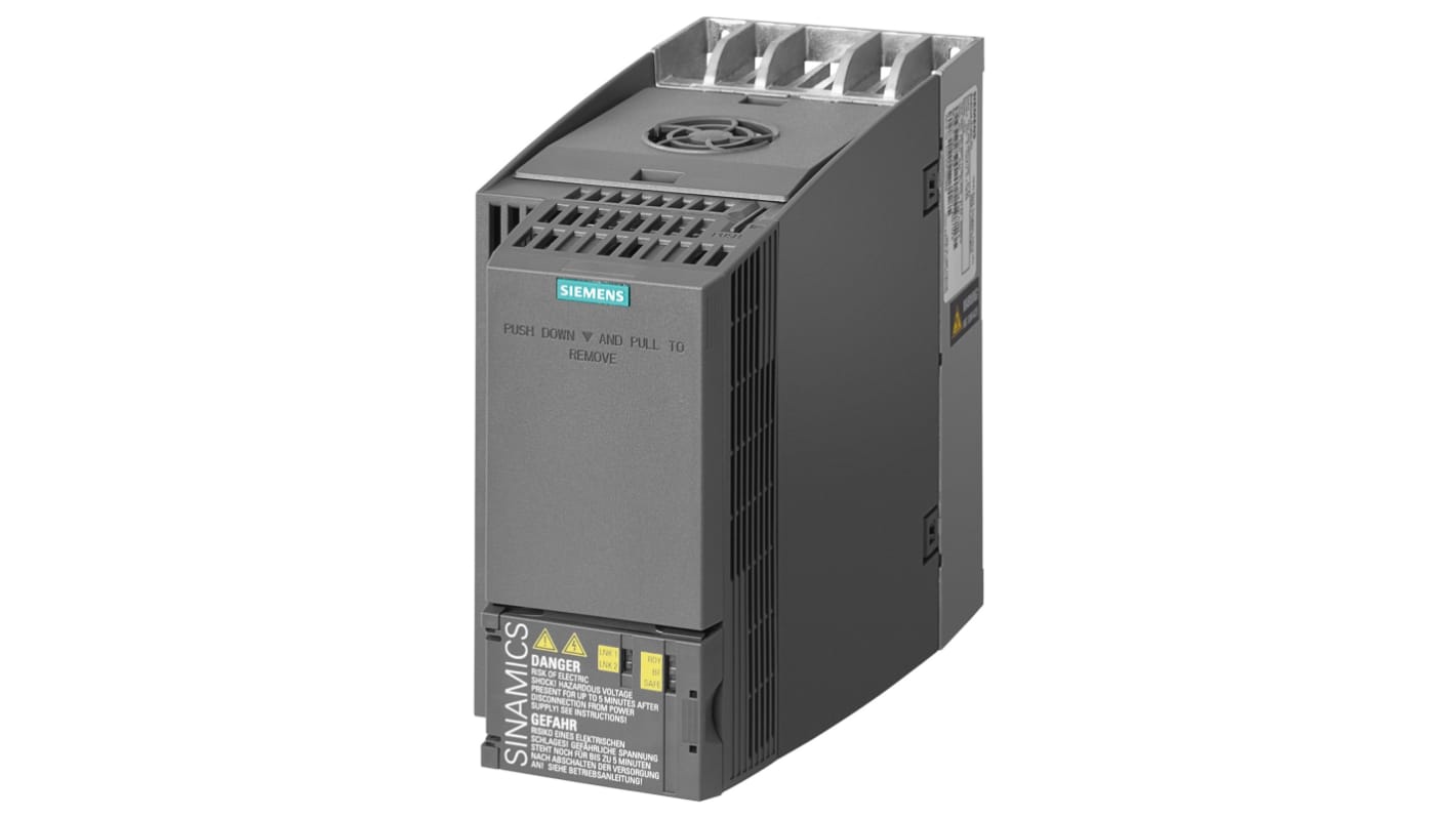 Siemens Inverter Drive, 5.5 kW, 3 Phase, 400 V ac, 12.5 A, SINAMICS G120C Series