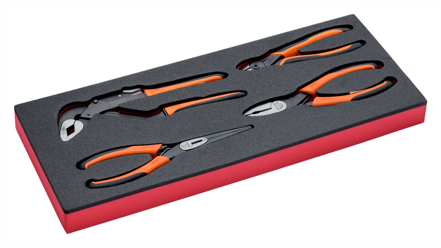 Bahco 4-Piece Plier Set, 180 mm Overall