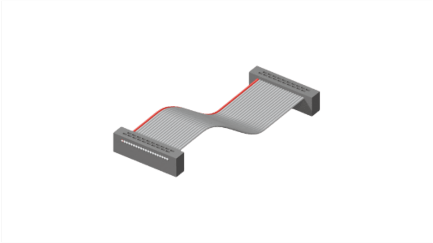 Samtec FFSD Series Flat Ribbon Cable, 20-Way, 1.27mm Pitch, 250mm Length, Tiger Eye IDC to Tiger Eye IDC