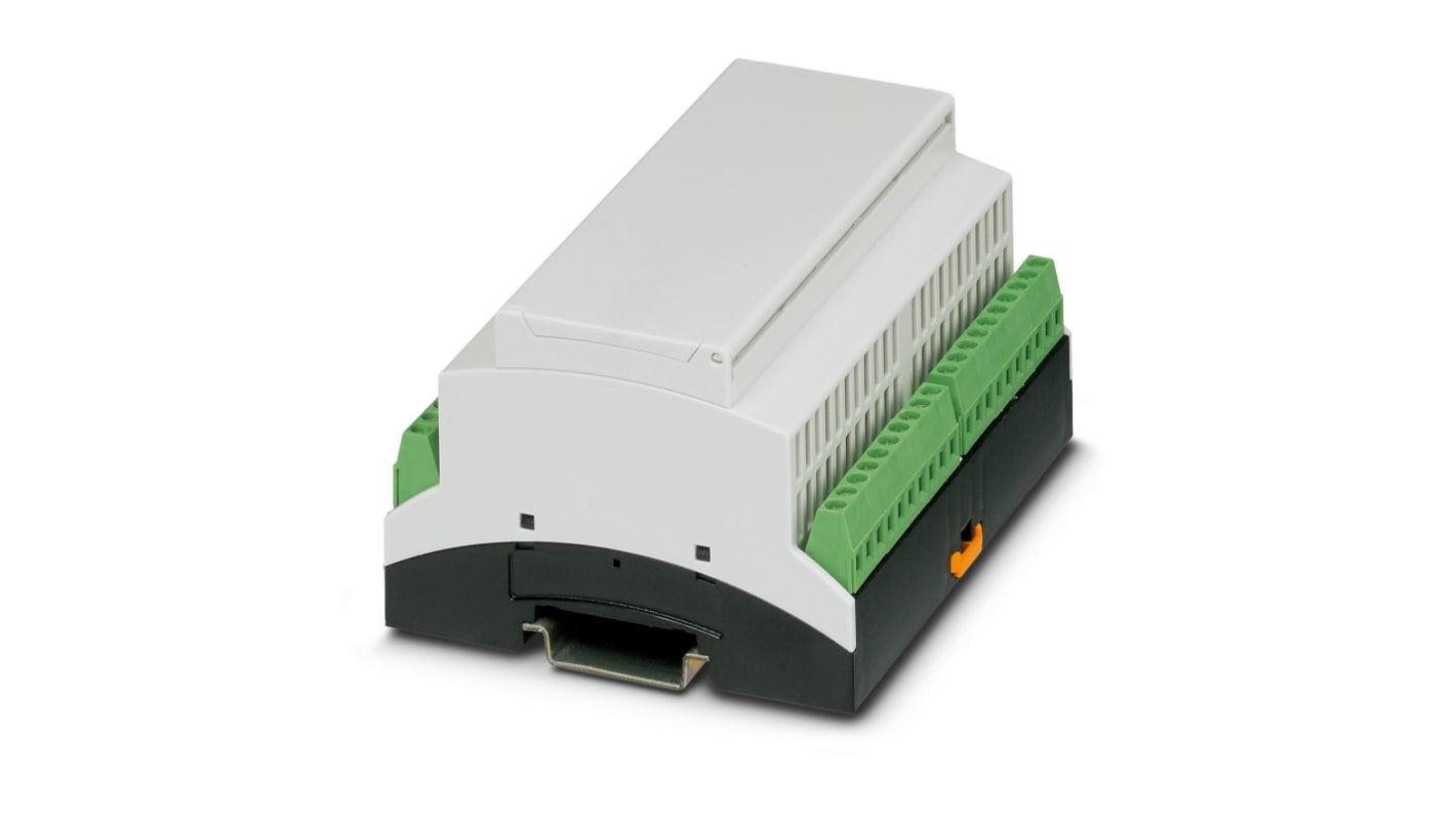 Phoenix Contact Vented Enclosure Type BC Series , 89.7 x 107.6 x 62.2mm, Polycarbonate DIN Rail Enclosure Kit