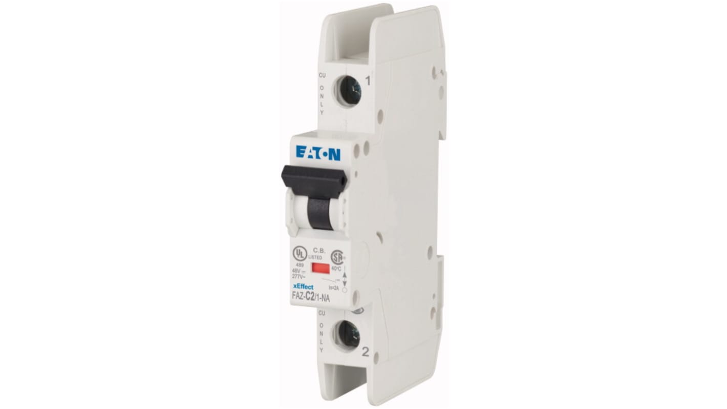 Interruttore magnetotermico Eaton, 1P 2A 10 kA, Tipo C