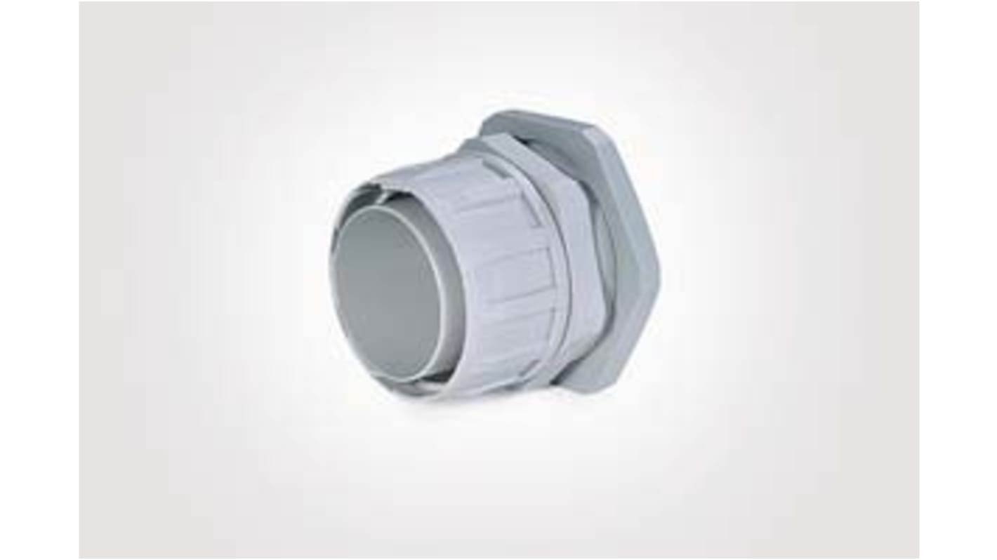 HellermannTyton FG Series Grey PP Cable Gland, M50 Thread, 35.6mm Max, IP54